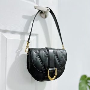 CHARLES & KEITH - Gabine Saddle Bag (Quilted)